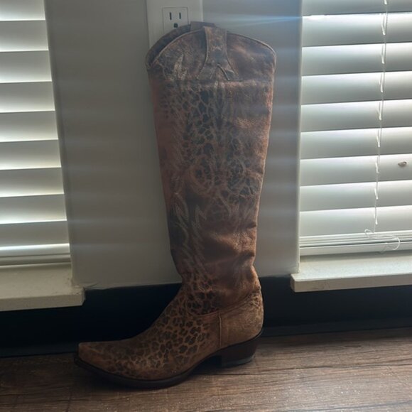 Old Gringo Myra 18” color Ocre cowboy boots - Picture 3 of 6